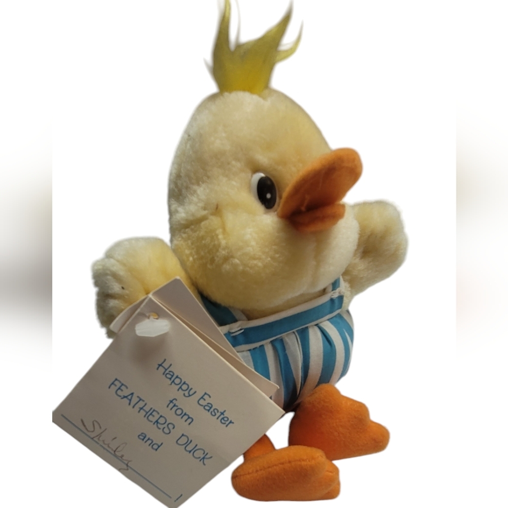 *M7 American greeting plush feathers 1991 duck 9" stuffed animal